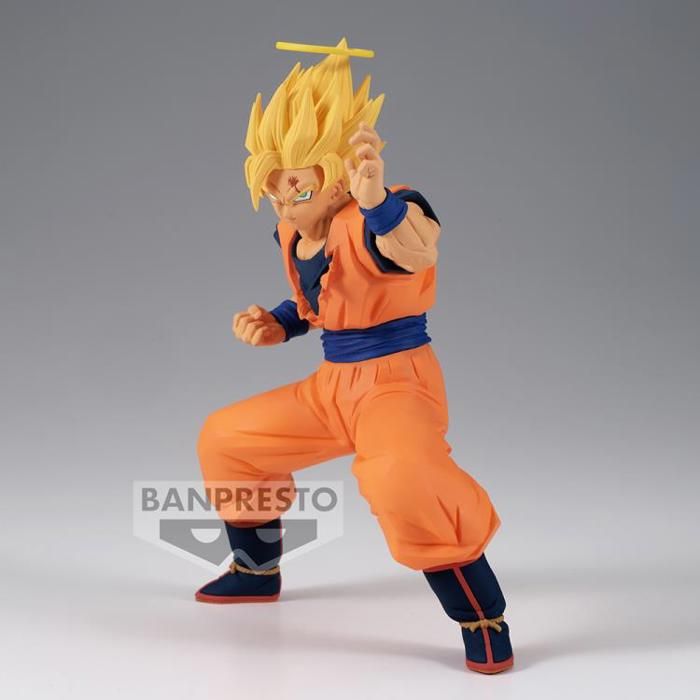 Grande Figurine Dragon Ball Z - Son Goku 34 Cm - 2 Têtes Interchangeables - Neuve
