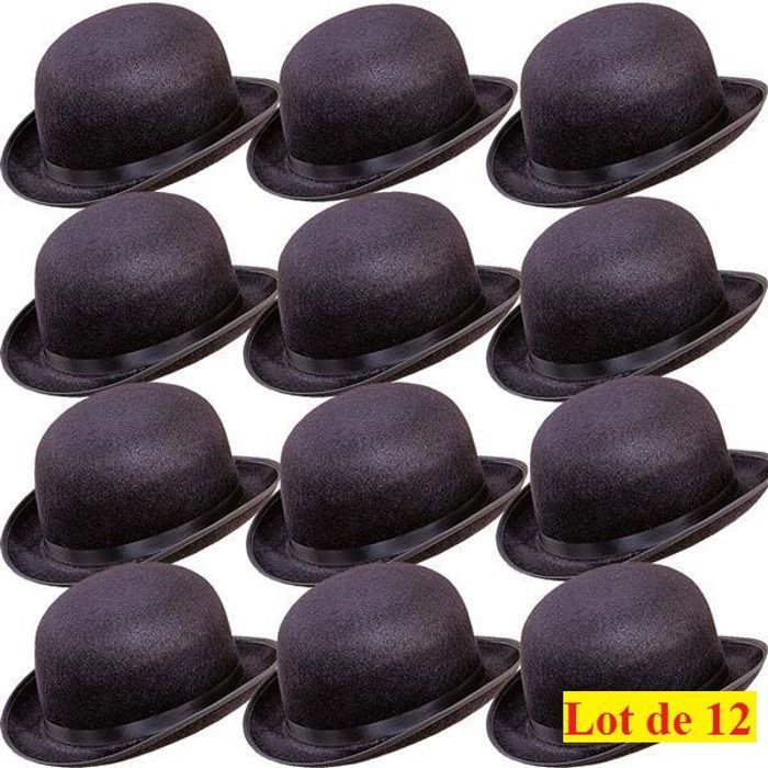 Chapeau Melon Ancien 1900 - Noir Taille 57 - France Rouen - Vintage