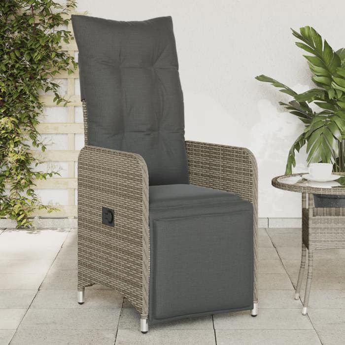 vidaXL Chaise inclinable de jardin avec coussins - vue 2