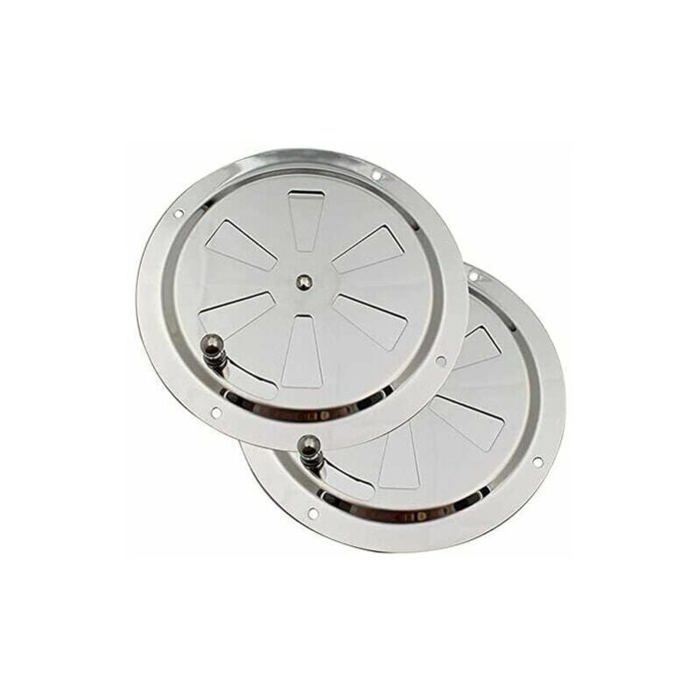 Lot De 2 Grilles De Ventilation En Acier Inoxydable – Bouchons Métalliques Pour Bouche D'aération