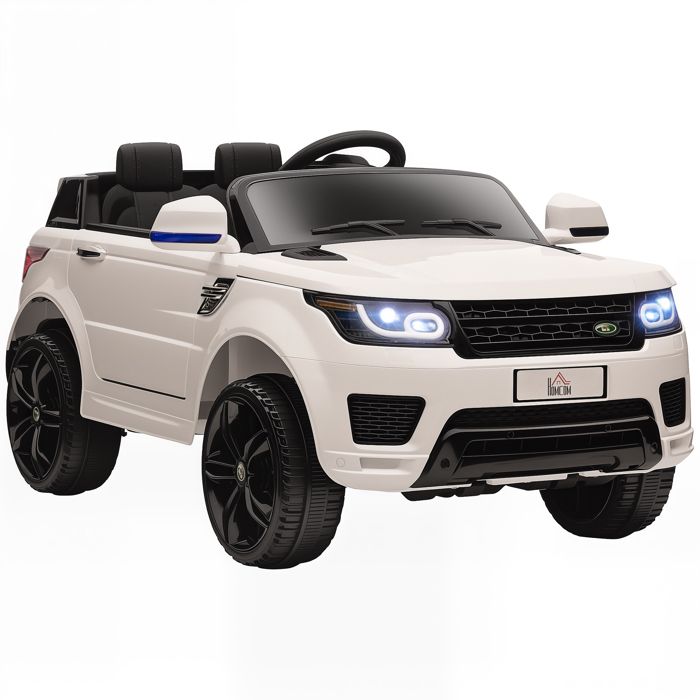 Voiture électrique enfants HOMCOM véhicule électrique 12 V double moteurs 3 à 5 km/h blanc