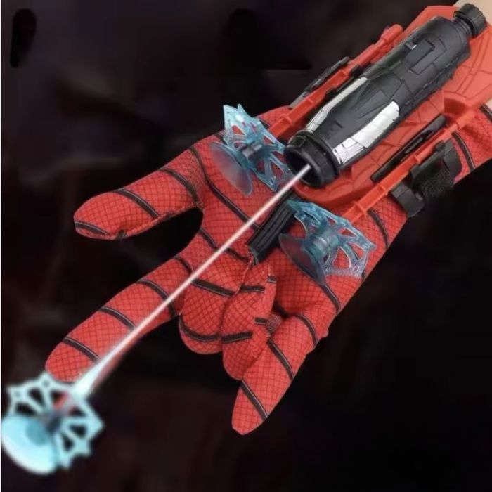 Lot De 3 Gants Lanceur Spider – Toiles, Fléchettes Ventouses Et Frisbee – Cosplay Enfant – Jeu D’Extérieur Et D’Intérieur