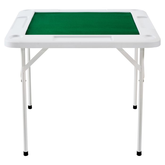 Table De Mahjong Pour 4 Joueurs, Table Pliante Portable, Avec 4 Porte Gobelets Et 4 Rainures Pour Jetons Table De Jeu Pliable Pour Utilisation En Interieur Et En Exterieur Pour Jeux De Table Jeu De