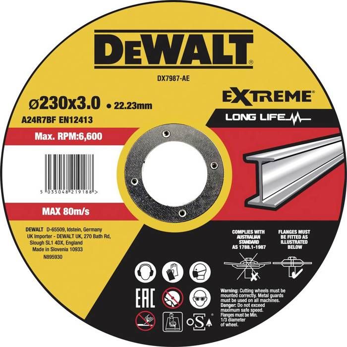 DeWALT Disque à tronçonner 230x3x22 23mm DX7987 AE