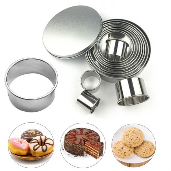 Emporte-pièce Rond Coupe-sandwich Et Scelleur – Acier Inoxydable 9x9 Cm, Pour Pâtisseries, Burgers, Tartes