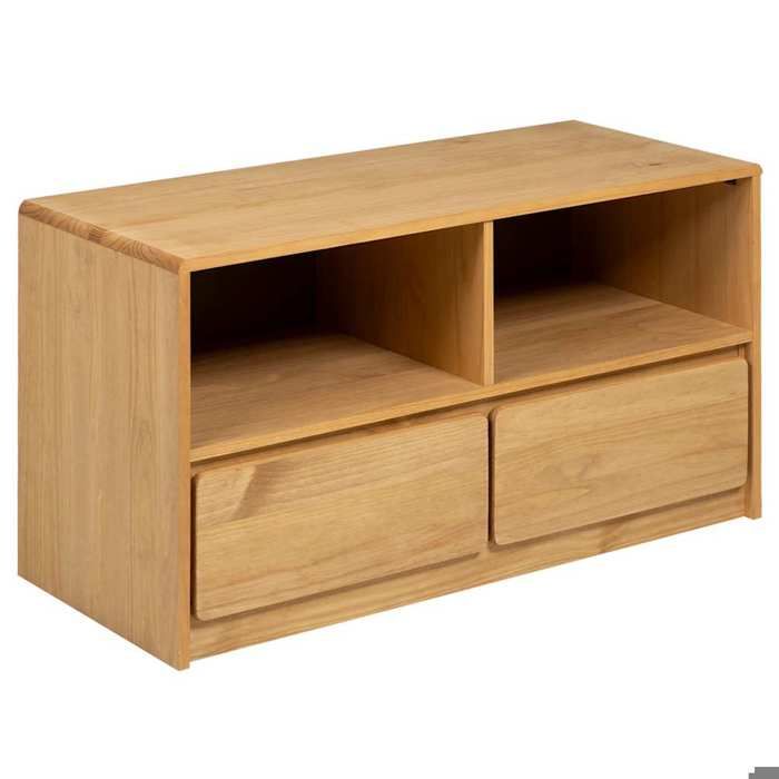 “RabaisMeuble TV/Armoire salon - Banc TV - KENNETH - SAUDA chêne 99x43x55 cm bois de pin massif Août787768