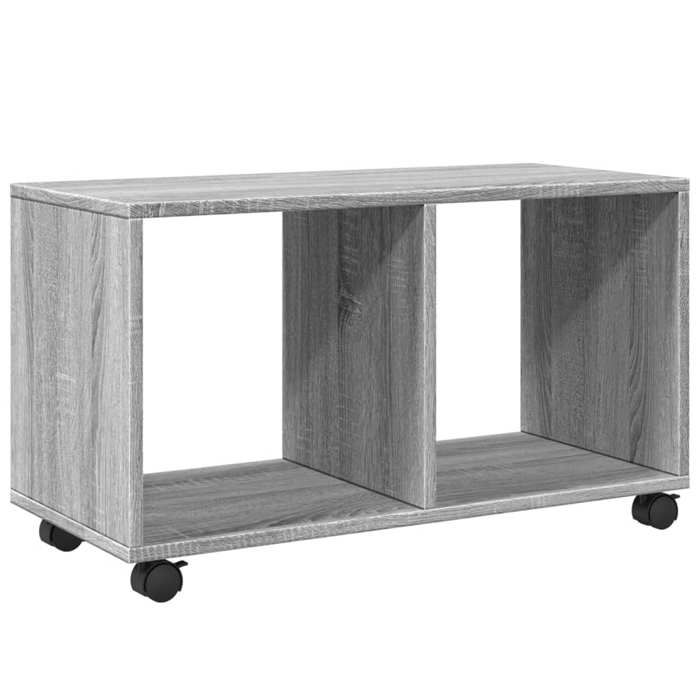 Armoire roulante en bois dingénierie - VIDAXL - Sonoma gris - 72x33x42 5 cm - Capacité 50 kg - 4 roulettes pivotantes