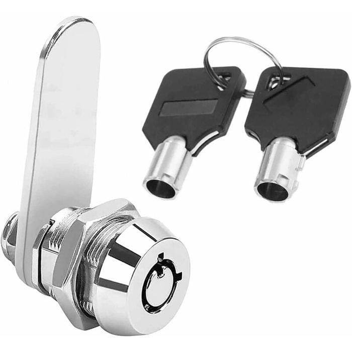 Serrure à came tubulaire - PZCC - Modèle standard - Clés identiques - Ø 18 mm - Alliage zinc