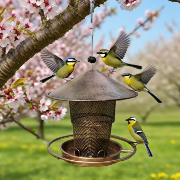 Meilleurs prix pour Mangeoire à Oiseaux en métal Suspendue pour Nourrir Les Oiseaux Sauvages du Jardin Label