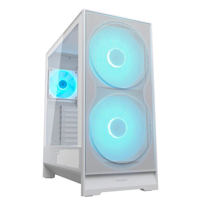 Boîtier PC avec flux dair optimisé - COUGAR - Airface 180 - Blanc - 3 ventilateurs 180 mm