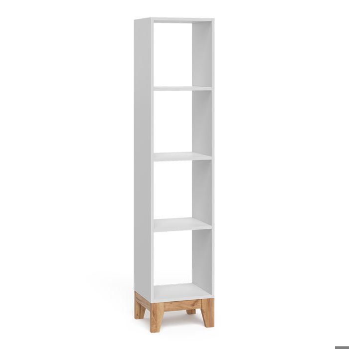 Étagère pour enfants Malia 35.2x159.5cm Blanc/Chêne Artisan Vitalispa 58337