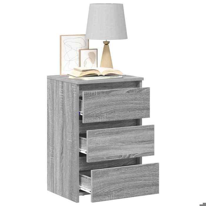 Petite Armoire de lit Gris - Lot de 2 Tables de chevet - minimaliste - Sonoma gris - 40x35x62 5cm - Bois ingénierie11