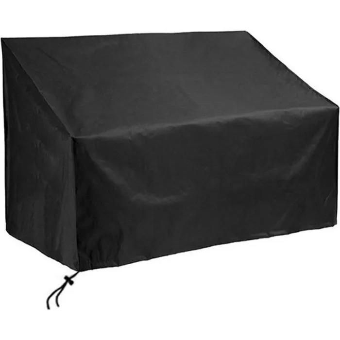 Housse de protection banc de jardin rectangle noir extérieur jardin terrasse