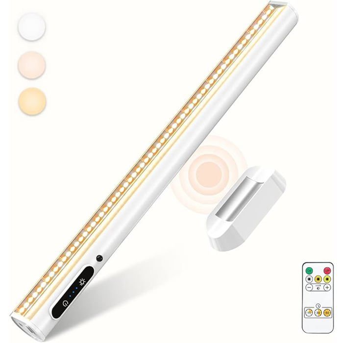 Reglette LED Cuisine Sans Fil4000mAh Lampe de Bureau Rechargeable USBLumiere Sans Détecteur de Mouvement Bnc