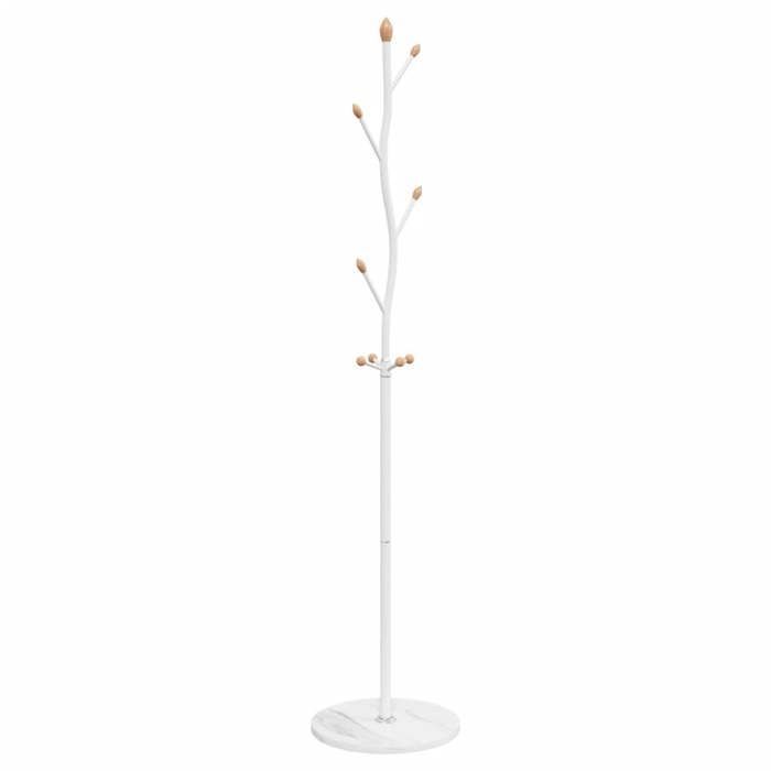 Porte-manteau Moderne 1 PC - COCO - Meuble dentrée - Fer - Blanc - stable - 177 cm 186ita39l