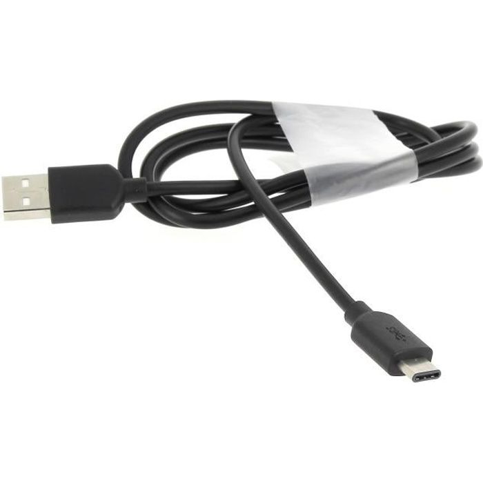 Câble De Recharge USB Type C Pour Sony Xperia XA2 / XA2 Ultra - 1 Mètre, Noir, Marque Novago