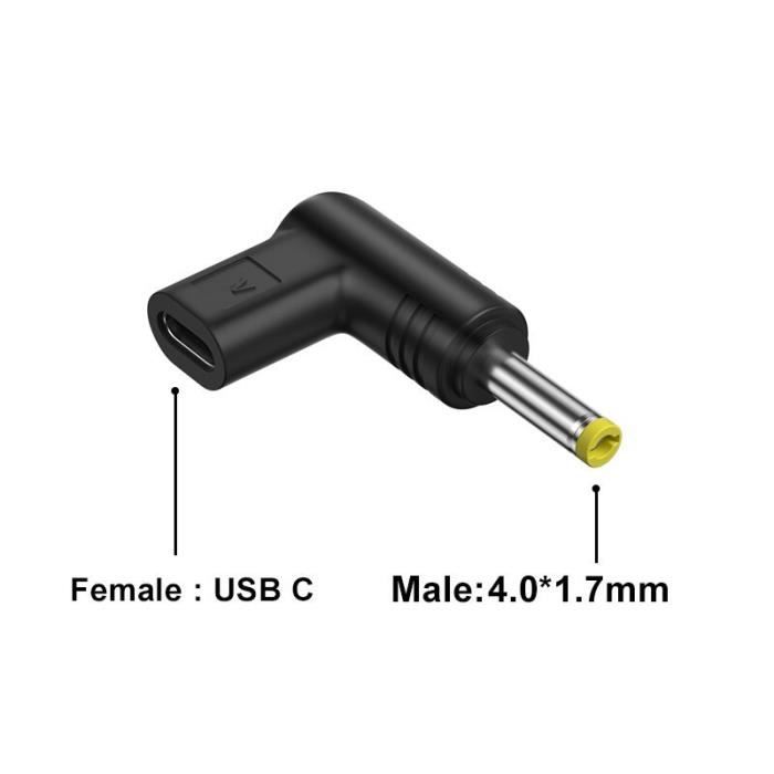 Adaptateur USB-C Vers DC 7.4 X 0.6mm - Marque Avizar - Noir - Neuf Sous Emballage