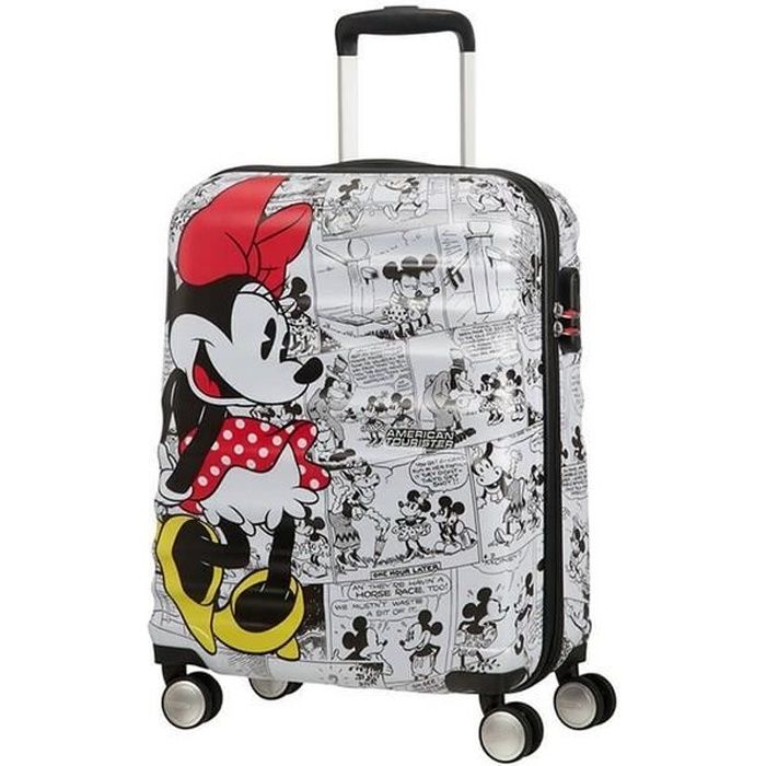 valise cabine american tourister disney  minnie comics white 55 cm