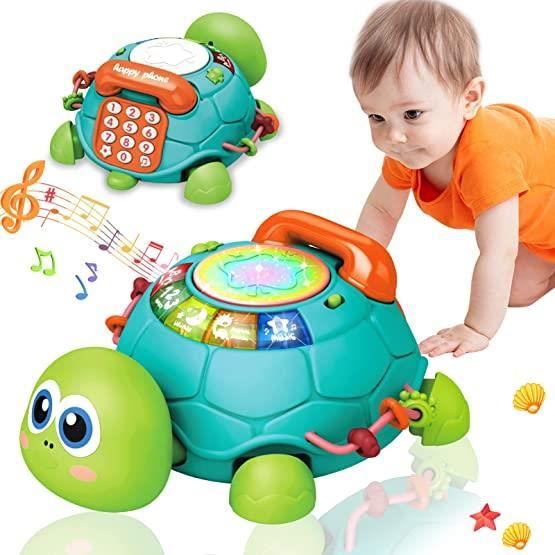 Jouet pour Bebe 1 an, Rampant avec Musique et Lumières d'activité Cadeau  Musical pour 6 9 12 Mois Naissance Fille Garçons, Multifonc - Cdiscount  Jeux - Jouets