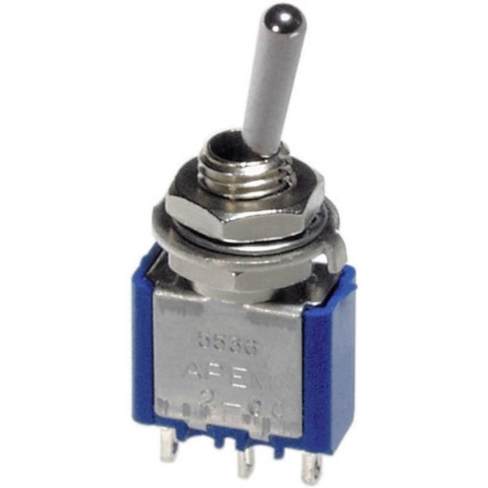 APEM Interrupteur à Levier 5647MA – 2 X (On)/Off/(On) Momentané 250V/AC 3A, Fiable Et Précis