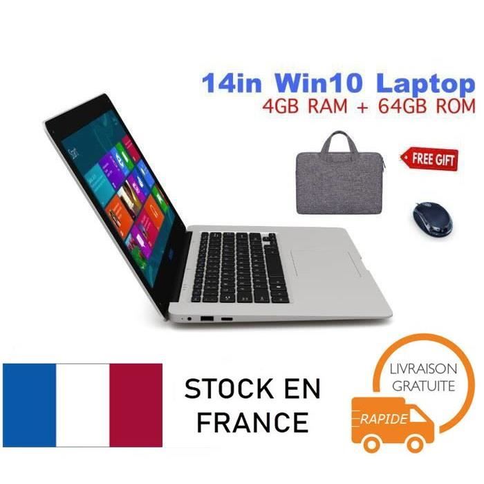 Vente PC Portable [SET cadeau] Ordinateur portable DWO 14 "Intel Z8350 4GB RAM + 64 ROM pas cher