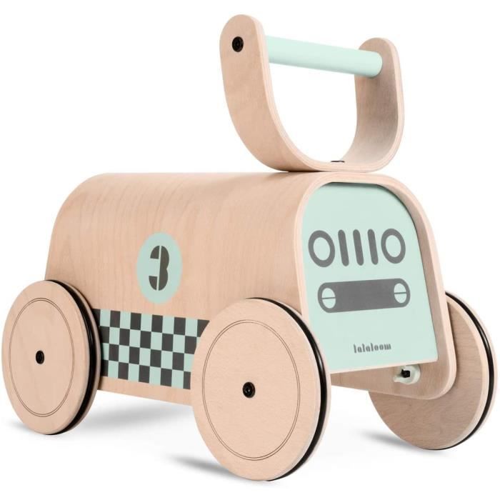 Racer Trotteur Bebe En Bois Design Voiture De Course Marcheur Pour Bebes Jouet D Equilibre Pour Enfants Avec Roues 47x23x37 69 Cdiscount Puericulture Eveil Bebe
