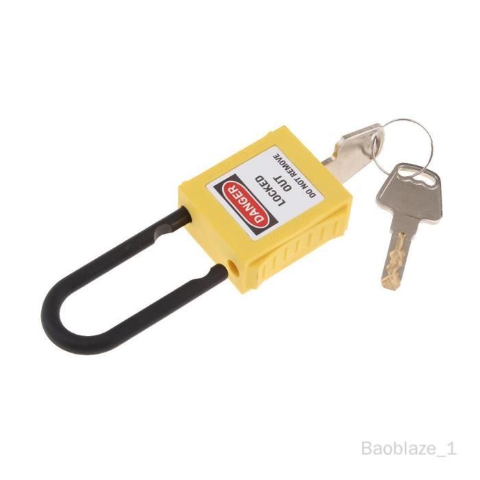 Cadenas De Consignation THIRARD - Anse 38 Mm, Couleur Jaune, Modèle MV C5 - Déverrouillage Par Clé - 2