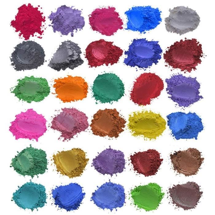 Poudre De Mica De 52 Couleurs, Pigment Nacré, Pack De Colorants De Résine sans Danger pour La