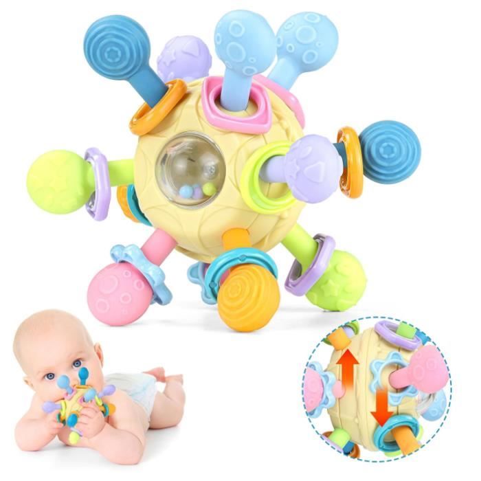 Jouet Empilable 7 Pièces Pour Bébé - Anneaux Colorés + Koala - Silicone Alimentaire - Montessori 6-18 Mois - Stimule Motricité Et Sens - 4