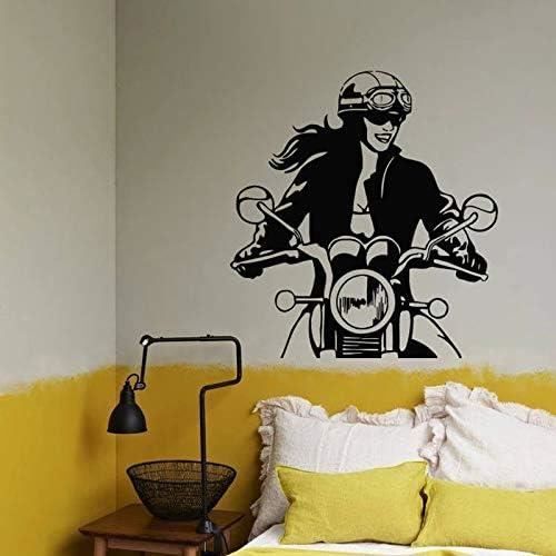 Moto Fille Stickers Muraux Moto Moto Garage Style Chambre Salon Décoration  De La Maison Art Portes Et Fenêtres Autocollants [x6538] - Cdiscount Maison