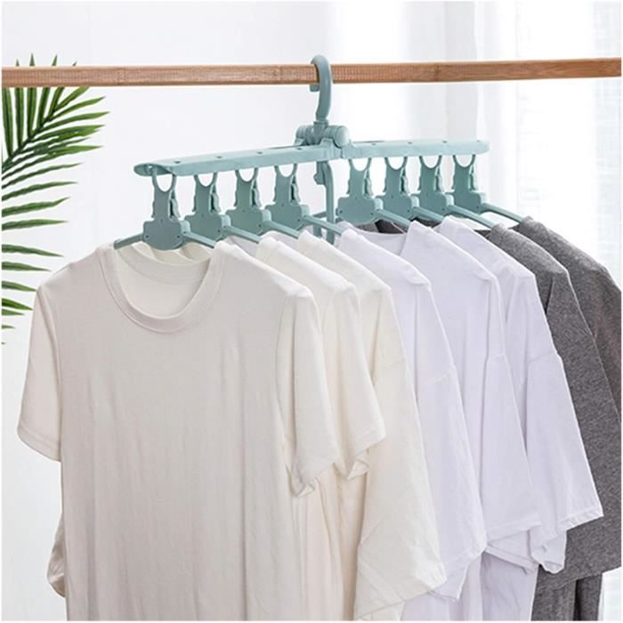 CLKE Lot De 16 Cintres De Voyage Pliables - 4 Couleurs - Plastique Résistant - Pour Maison, Hôtel, Camping