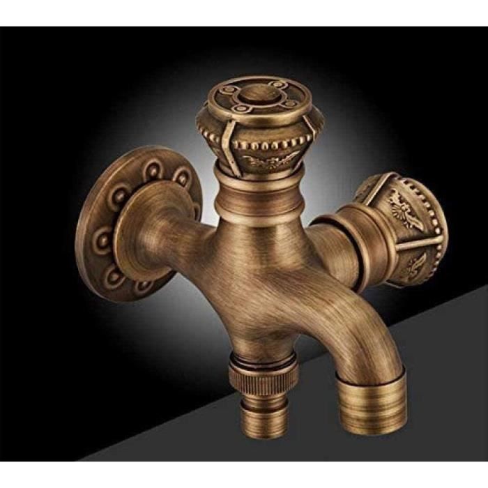 Pivot Antique Laiton Sculpté Mélangeur Mélangeur Téléphone Robinets De Douche À
