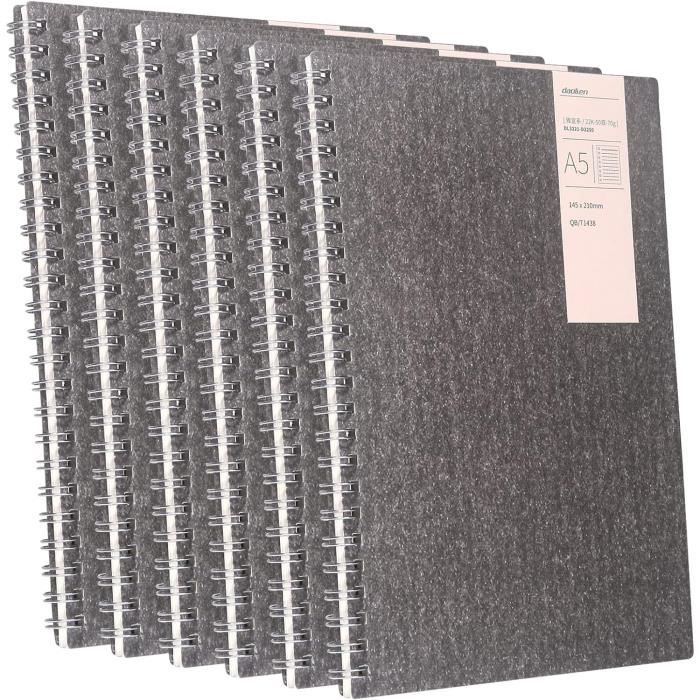 Lot De 4 Blocs-notes à Spirales A5 Couverture Kraft Carnets En Vrac, 100 Pages / 50 Feuilles, Agenda De Mémo, Carnet De Sténo, Parfait Pour Les Voyages Et L'école – 21 Cm