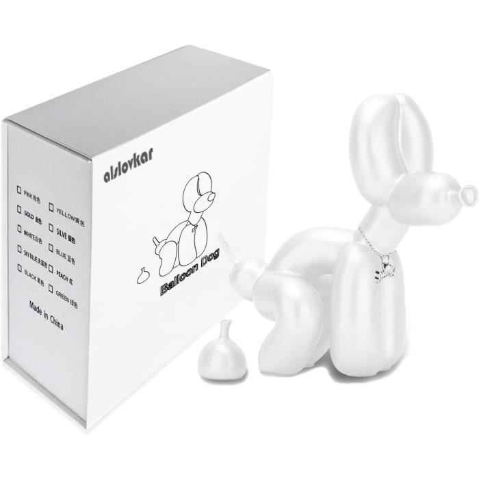 Squat Ballon Hond Standbeeld Hars - Modern Sculptuur Home Decor Gras Groen
