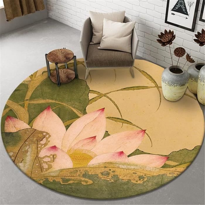 Highdi Tapis Rond Salon, Moderne Animal Tapis De Sol Décoration
