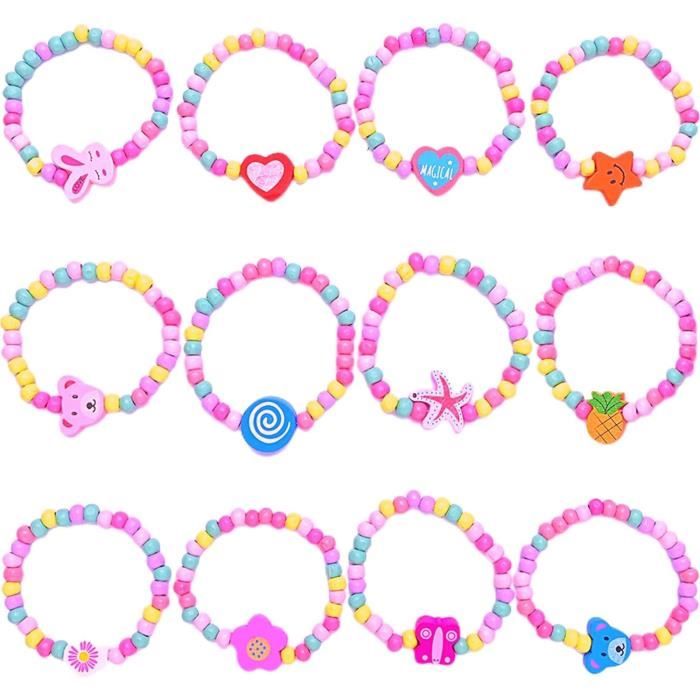 Cuackamily 12 Bracelets D’amitié Filles – Licornes Et Motifs Mignons, Réglables, Cadeau Anniversaire Enfant