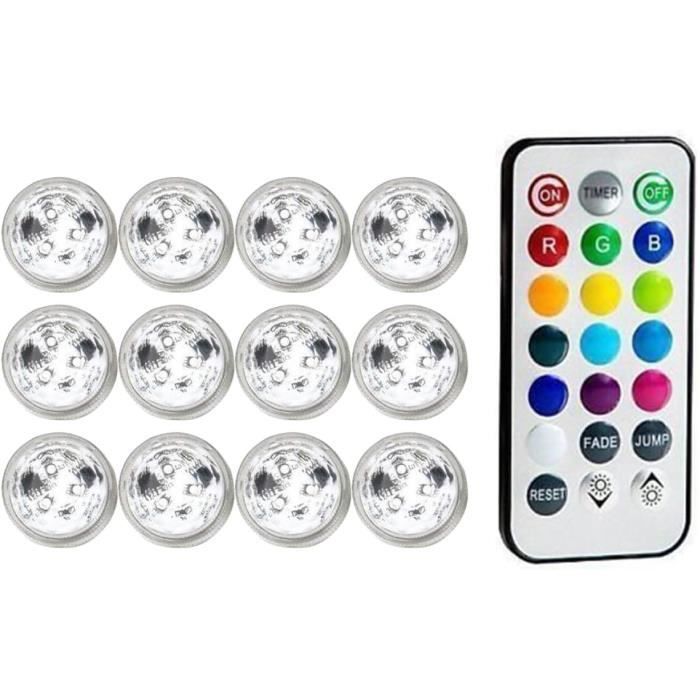 6 Pcs Lumière LED Submersible GGNRALNY, 10LED Lampes Sous-marines 16