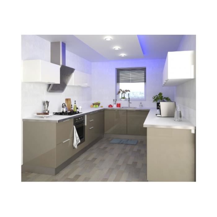 Cuisine Type 11 - 325cm - 260cm - 325cm - Taupe - Cuisine complète