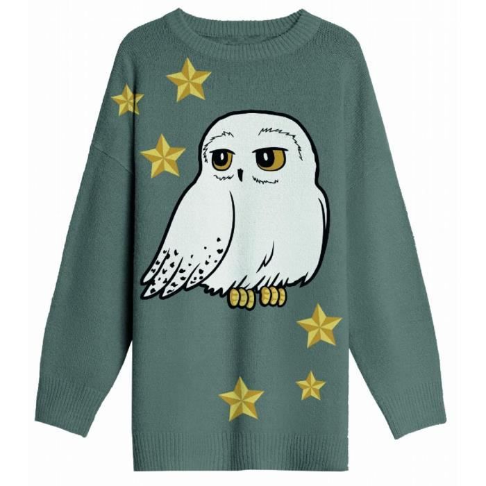 HARRY POTTER Hedwige Etoiles Pull de Noel Femme L Cdiscount Puericulture Eveil bebe