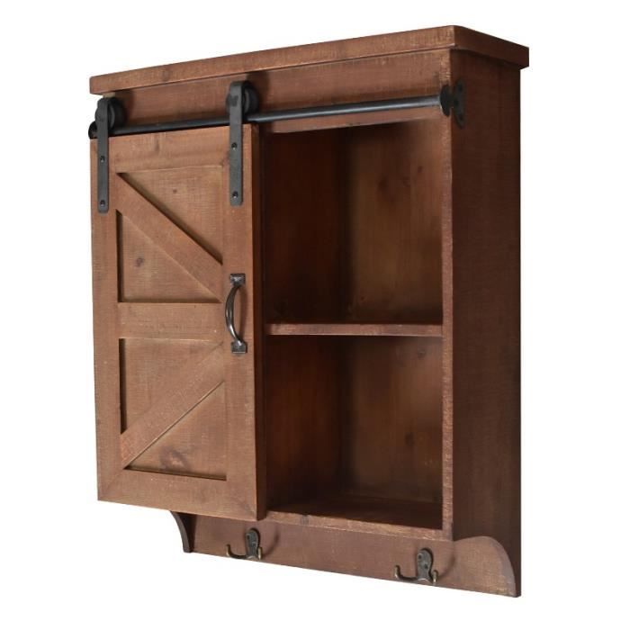 Etagere Armoire Murale Campagne Industriel En Bois De Cuisine 70 Cm Achat Vente Etagere Murale Etagere Armoire Murale Cdiscount