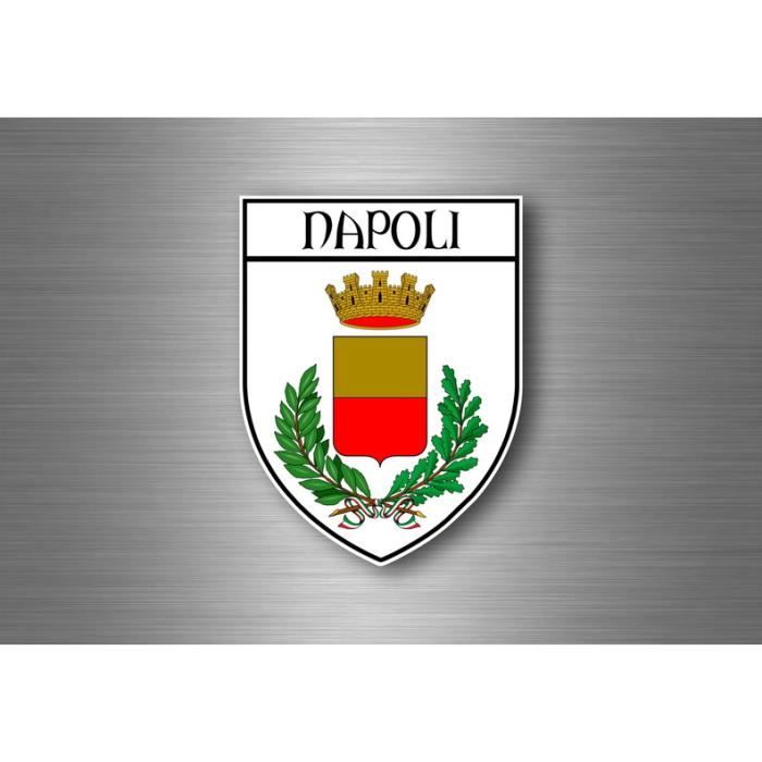 Sticker Autocollant Blason De Naples (Napoli) Italie Pour Voiture - Drapeau écusson Neuf