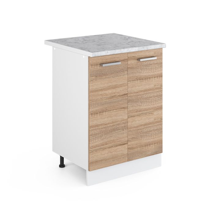 Meuble bas de cuisine R-Line 60cm PT Marbre Sonoma/Blanc Vicco 29709 Meuble bas de cuisine R-Line 60cm PT Marbre Sonoma/Blanc Vicco 29709