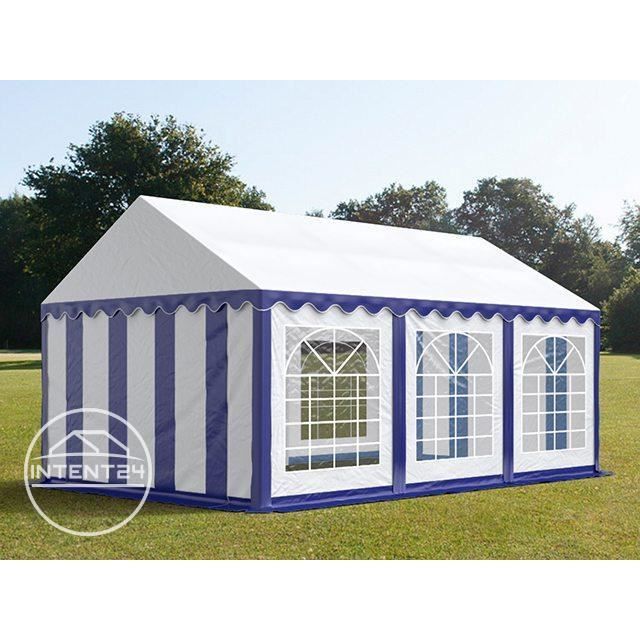Tonnelle TOOLPORT 4x6m PVC 500g/m² bleu imperméable - Tente de réception autoportante