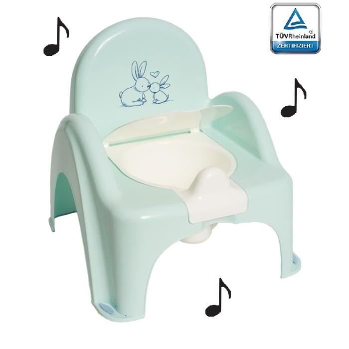 Pot De Toilette Musical Pour Bebe Enfant Fauteuil Chaise Theme Lapin Couleur Vert Menthe Cdiscount Puericulture Eveil Bebe