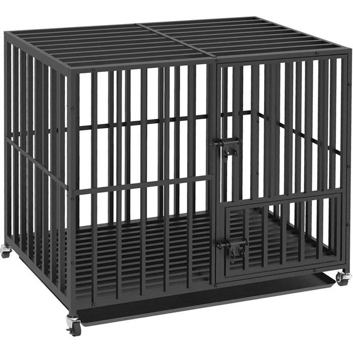 Cage Chien XXL sur Roulette Cage Chien Intérieur Métal Grande Taille Solide  Caisse Chien avec Housse de Cage 117x96x84cm - Cdiscount