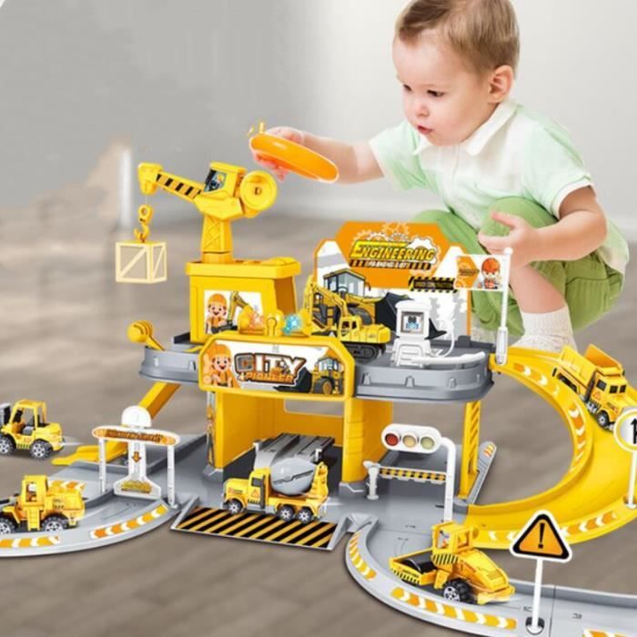 Parking Garage Voiture pour Enfants Grand Circuit Garage de Simulation  Parking Jouet avec Lumière et Musique Jaune - Cdiscount Jeux - Jouets