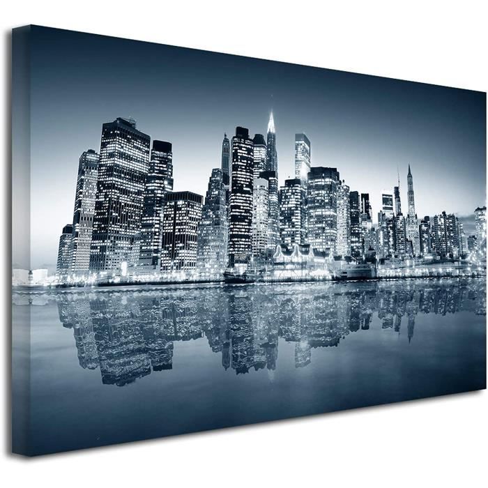 Tableau Noir Et Blanc New York Impression Photo Ville Sur Toile Decoration Murale Paysage Deco Maison 40x60cm 2146 Cdiscount Maison