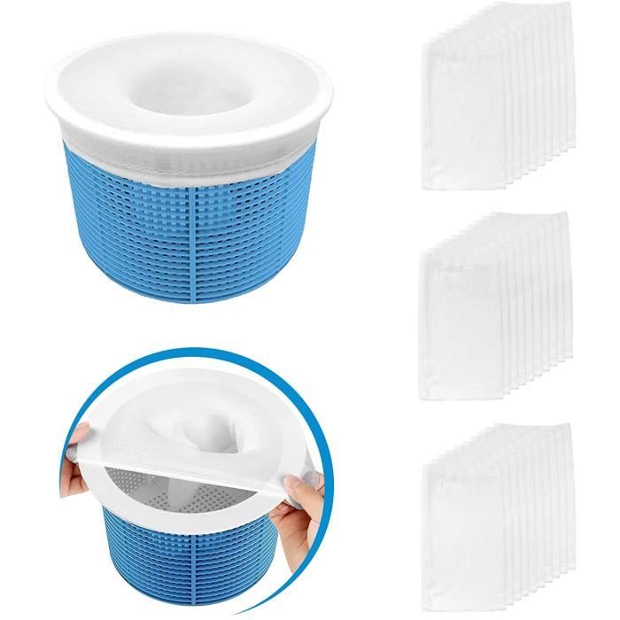 Lot De 10 Chaussettes De Skimmer Pour Piscine - Nylon Ultra-Fin Réutilisable, Compatible Intex Et Autres | Filtration Débris, Feuilles, Saletés