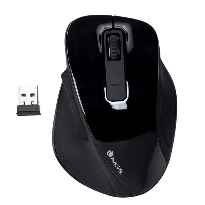 Souris Bureau NGS Bow – RF Sans Fil, 1600 DPI, 5 Boutons, Ergonomie Droitiers - vue 7