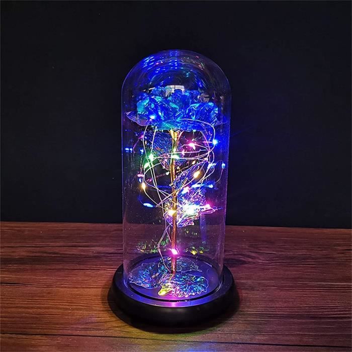 SogYupk Rose Eternelle sous Cloche, Rose Enchantée La Belle et la Bête Rose Eternelle,Rose Galaxy Dôme en Verre avec Lumières LED, Idée Cadeau Femme, Maman, Noël, Fête des Mères SogYupk Rose Eternelle sous Cloche, Rose Enchantée La Belle et la Bête Rose Eternelle,Rose Galaxy Dôme en Verre avec Lumières LED, Idée Cadeau Femme, Maman, Noël, Fête des Mères